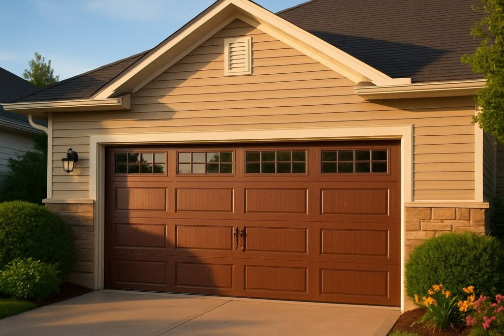Garage Door Maintenance in Richmond, TX: Affordable and Expert Solutions 4 Well-maintained modern garage door shown after professional garage door maintenance enhancing home curb appeal.